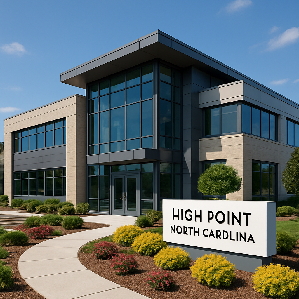 Modern commercial property in High Point, North Carolina